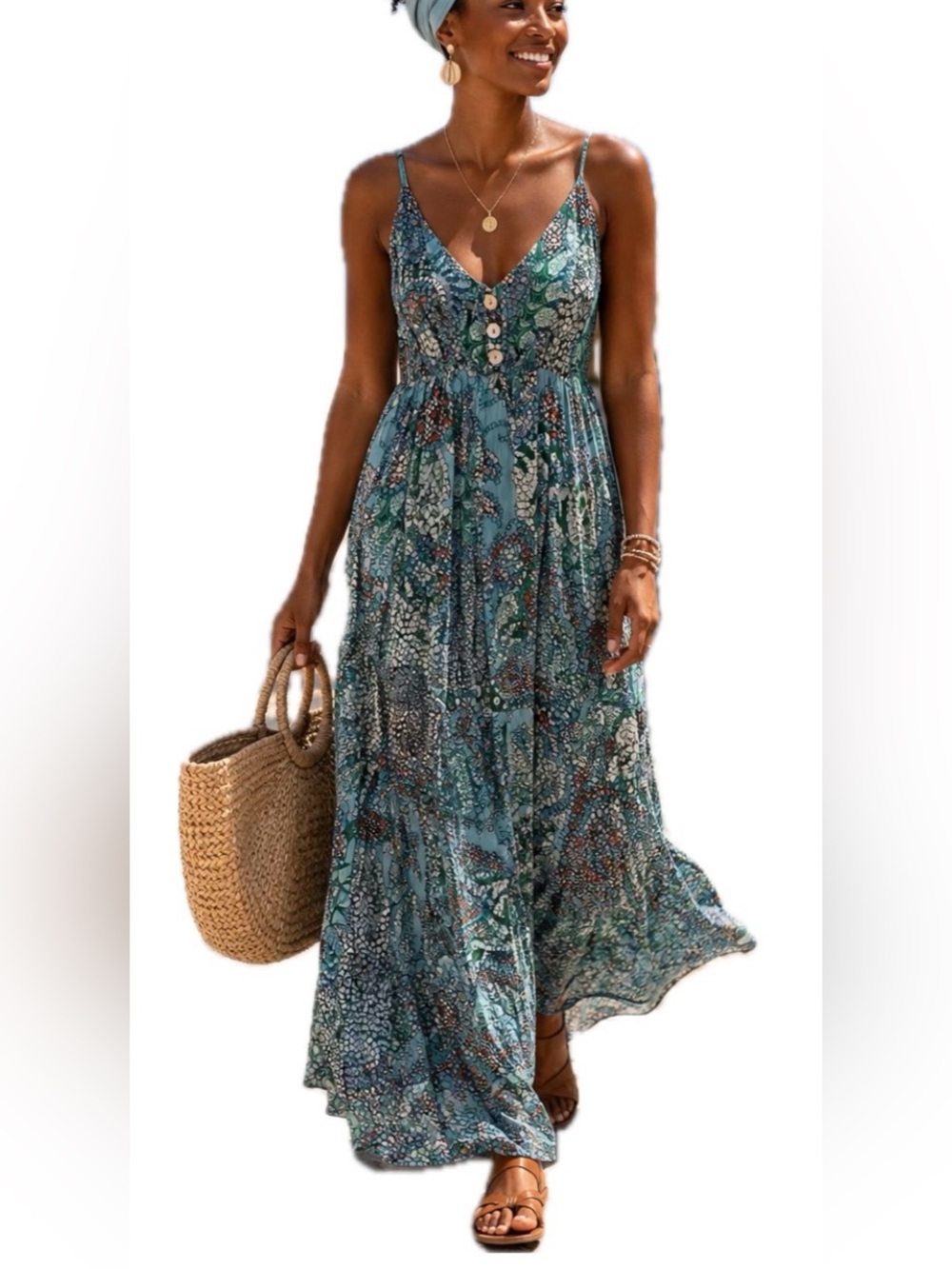 Lani Blue Maxi Dress. Size S.